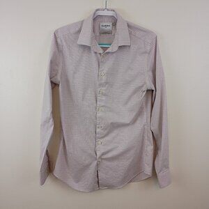 Goodfellow & Co Slim Fit Button-Down Shirt M 15–15.5 Checkered Comfort Stretch